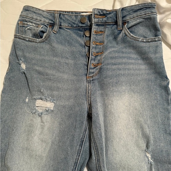 Tinsel Straight Ankle High Waist Mom Jeans- Size 27 - Picture 3 of 7